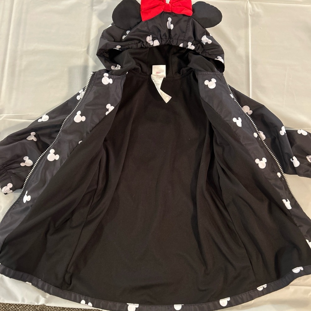 Disney Junior Minnie Mouse Girls Black Zipper Front Hooded Jacket 2T - Picture 10 of 11